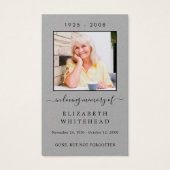 フォト悔やみや弔慰スペインの葬儀祈りの言葉カード (正面)