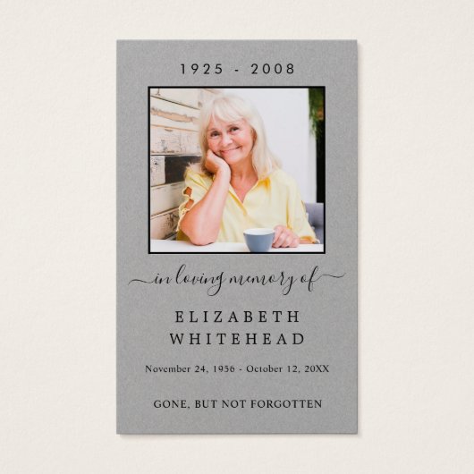 フォト悔やみや弔慰スペインの葬儀祈りの言葉カード (正面)