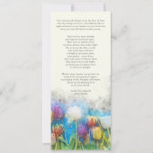 フォト悔やみや弔慰フローラ葬儀サンキューカード 招待状 (裏面)