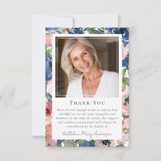 フォト悔やみや弔慰フローラ葬儀記念館 サンキューカード (正面)