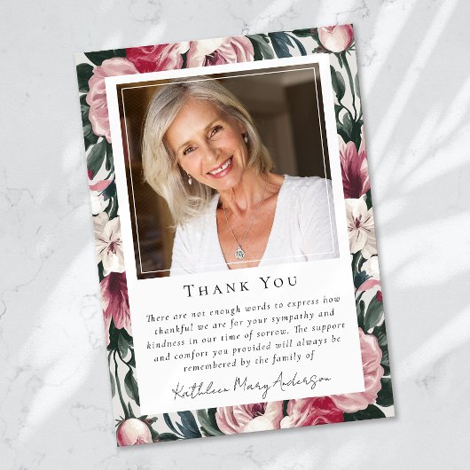 フォト悔やみや弔慰フローラ葬儀記念館 サンキューカード