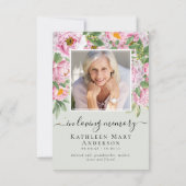 フォト悔やみや弔慰フローラ葬儀 サンキューカード (裏面)