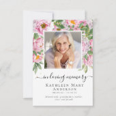 フォト悔やみや弔慰フローラ葬儀 サンキューカード (裏面)