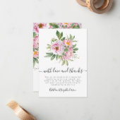 フォト悔やみや弔慰フローラ葬儀 ノートカード (正面/裏面インサイチュ)