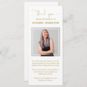 フォト悔やみや弔慰メモリアルありがとう 招待状 (正面/裏面)