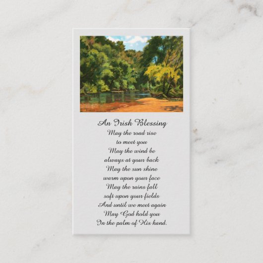 フォト悔やみや弔慰メモリアル祈りの言葉カード 名刺 (正面)