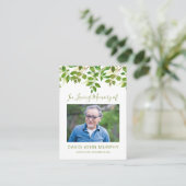 フォト悔やみや弔慰メモリアル祈りの言葉 コーリングカード (スタンド正面)