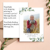 フォト悔やみや弔慰ユーカリ葬儀 サンキューカード