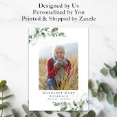 フォト悔やみや弔慰ユーカリ葬儀 サンキューカード