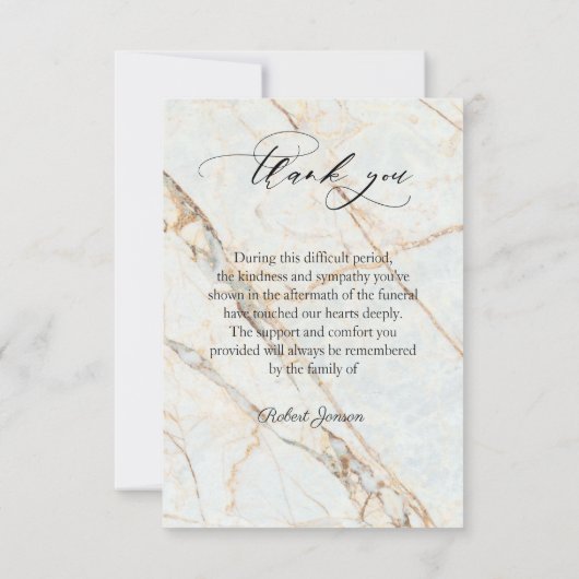 フォト悔やみや弔慰永遠に私たちのハート葬儀 サンキューカード (裏面)