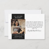 フォト悔やみや弔慰葬儀ありがとう ノートカード (正面)