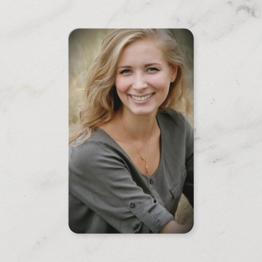 フォト悔やみや弔慰葬儀記念カード 名刺 (正面)