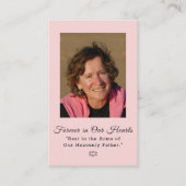 フォト悔やみや弔慰葬儀記念カード 名刺 (正面)