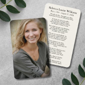 フォト悔やみや弔慰葬儀記念カード 名刺