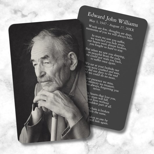 フォト悔やみや弔慰葬儀記念カード 名刺