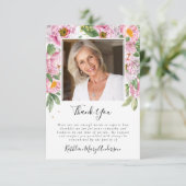 フォト悔やみや弔慰葬儀記念サンキューカード サンキューカード (スタンド正面)