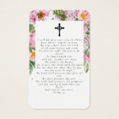 フォト悔やみや弔慰葬儀記念祈りの言葉カード (裏面)