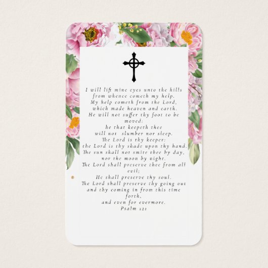 フォト悔やみや弔慰葬儀記念祈りの言葉カード (裏面)