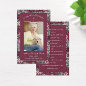 フォト悔やみや弔慰葬儀記念祈りの言葉カード (デスク)