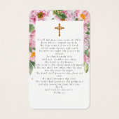 フォト悔やみや弔慰葬儀記念祈りの言葉カード (裏面)