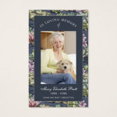 フォト悔やみや弔慰葬儀記念祈りの言葉カード (正面)