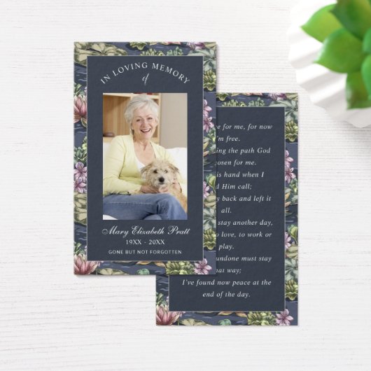 フォト悔やみや弔慰葬儀記念祈りの言葉カード (デスク)