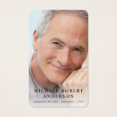 フォト悔やみや弔慰葬儀記念祈りの言葉カード (正面)