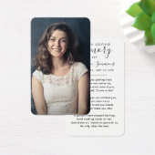 フォト悔やみや弔慰葬儀記念祈りの言葉カード (デスク)