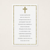 フォト悔やみや弔慰葬儀記念祈りの言葉カード (裏面)