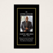 フォト悔やみや弔慰葬儀記念祈りの言葉カード (正面)