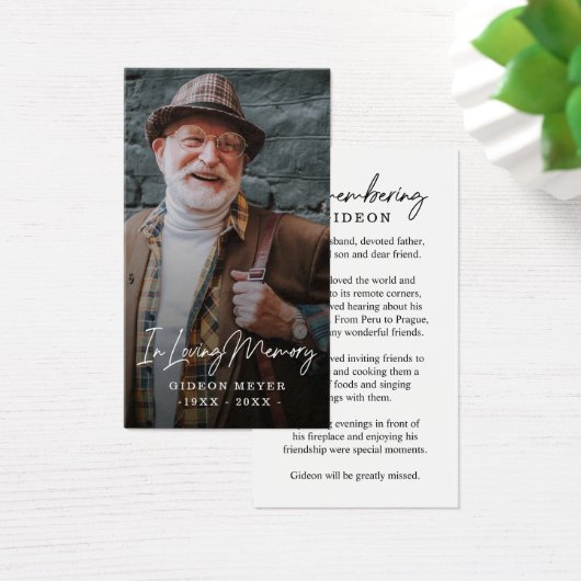 フォト悔やみや弔慰葬儀記念祈りの言葉カード (デスク)