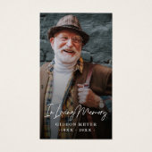 フォト悔やみや弔慰葬儀記念祈りの言葉カード (正面)