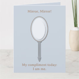 フォト感動的ハパーソナライズされたンド鏡青 カード