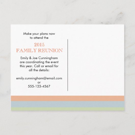 フォト懇親会日付の保存 案内ポストカード (裏面)