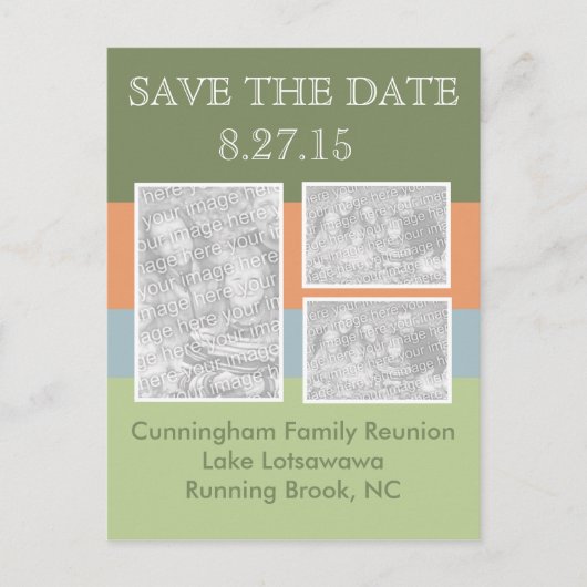 フォト懇親会日付の保存 案内ポストカード (正面)