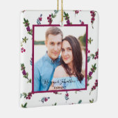 フォト手書きスクリプトウィンターベリー セラミックオーナメント (右)