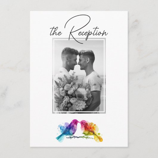 フォト披露宴詳細レインボーブバード エンクロージャーカード (正面)