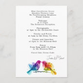 フォト披露宴詳細レインボーブバード エンクロージャーカード (裏面)