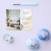 フォト抽象芸術水の色の形状GoIdフォイル チラシ (シングル)