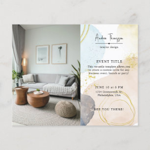 フォト抽象芸術水の色の形状GoIdフォイル チラシ