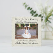 フォト招待状 – ファースト・ホーリー・コミュニオン招待状 招待状 (スタンド正面)