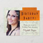 フォト挿入～はがき/招待状誕生日 インビテーションポストカード (正面/裏面)