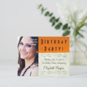 フォト挿入～はがき/招待状誕生日 インビテーションポストカード (スタンド正面)