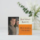 フォト挿入~はがき/招待状誕生日 インビテーションポストカード (スタンド正面)