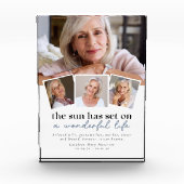 フォト数々のコラージュ悔やみや弔慰フォト記念 フォトブロック (正面)