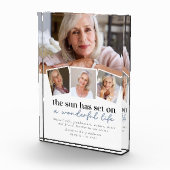 フォト数々のコラージュ悔やみや弔慰フォト記念 フォトブロック (右)