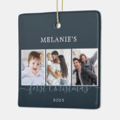 フォト数々の初めてのクリスマスベビーセラミックオーナメント セラミックオーナメント (左)