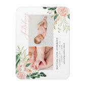 フォト数々の赤面ピンクフローラ誕生と マグネット (縦)