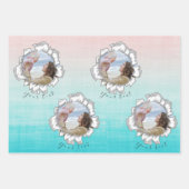 フォト文字の追加カスタム ラッピングペーパーシート (正面2)