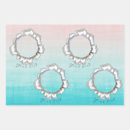 フォト文字の追加カスタム ラッピングペーパーシート